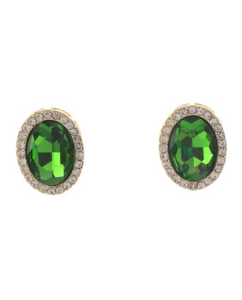Crystal Oval Post Earrings