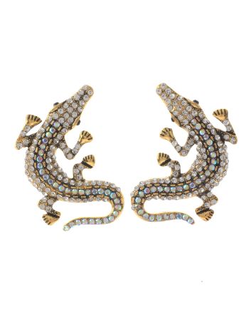 Crystal Alligator Post Earrings