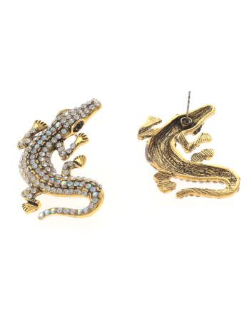 Crystal Alligator Post Earrings