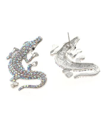 Crystal Alligator Post Earrings