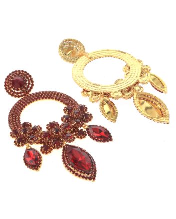 Large Rhinestone Chandelier Earrings