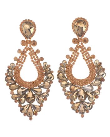 Large Rhinestone Chandelier Earrings