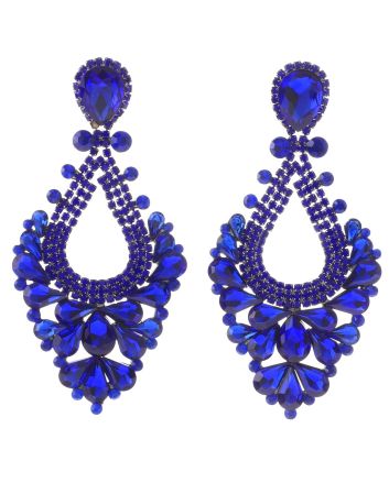 Large Rhinestone Chandelier Earrings