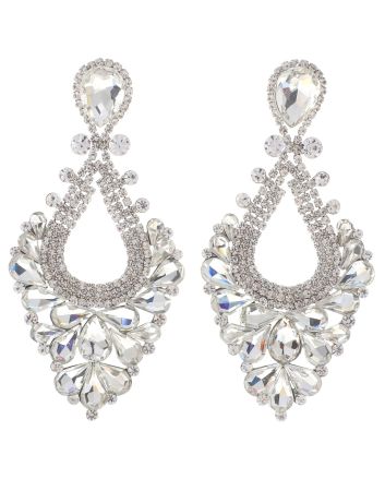 Large Rhinestone Chandelier Earrings