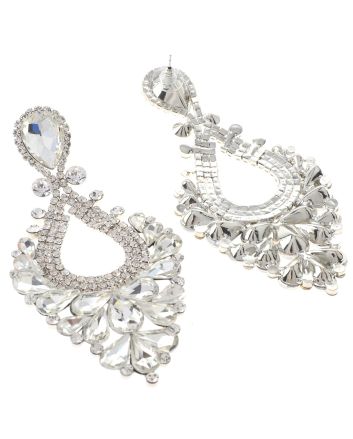 Large Rhinestone Chandelier Earrings
