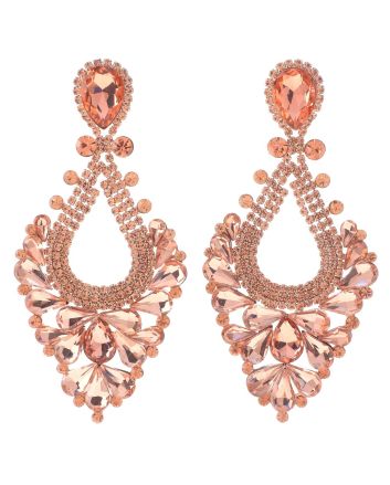 Large Rhinestone Chandelier Earrings