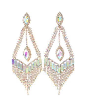Large Rhinestone Chandelier Earrings
