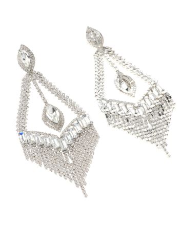 Large Rhinestone Chandelier Earrings