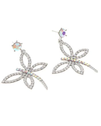 Crystal Dragonfly Post Earrings