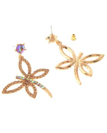 Crystal Dragonfly Post Earrings