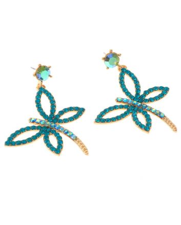 Crystal Dragonfly Post Earrings