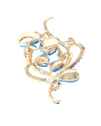 Crystal Flower Brooch