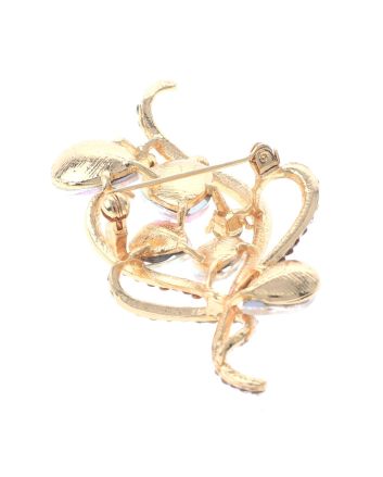 Crystal Flower Brooch