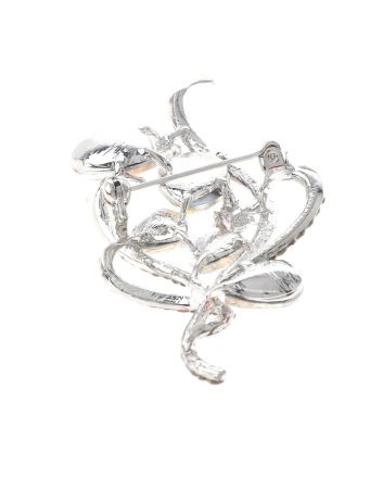 Crystal Flower Brooch