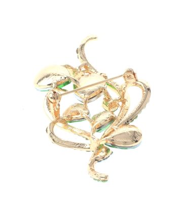 Crystal Flower Brooch