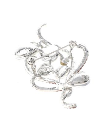 Crystal Flower Brooch