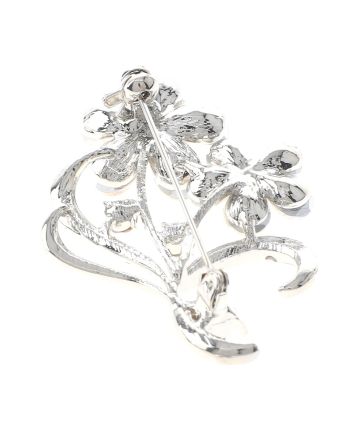Crystal Flower Brooch