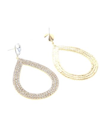 Large Crystal Post Earrings