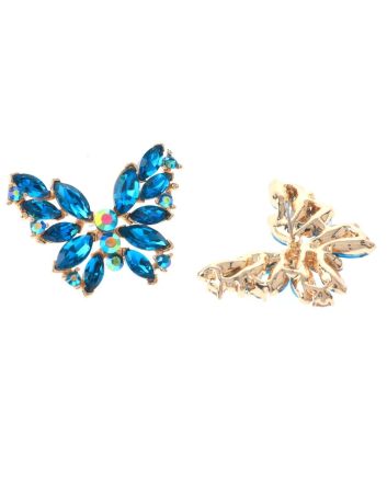 Crystal Post Butterfly Earrings