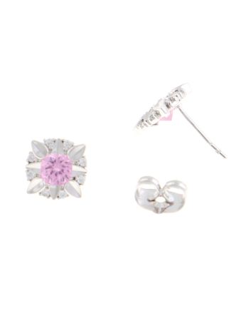 Rhodium Plated Stud  Earrings