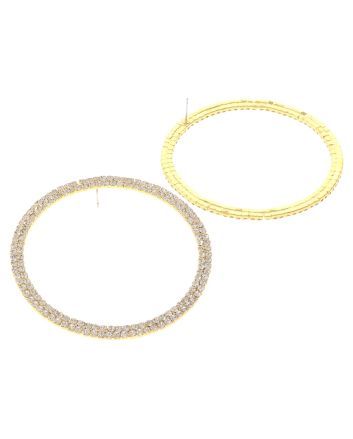 Rhinestone Hoop Earrings