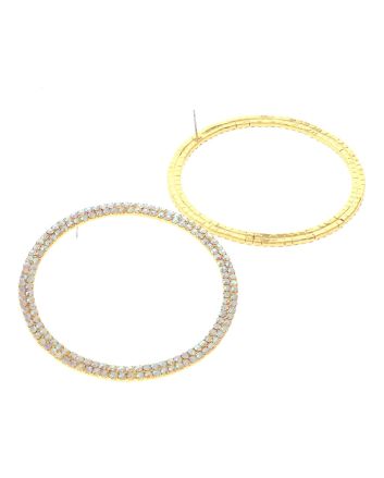 Rhinestone Hoop Earrings