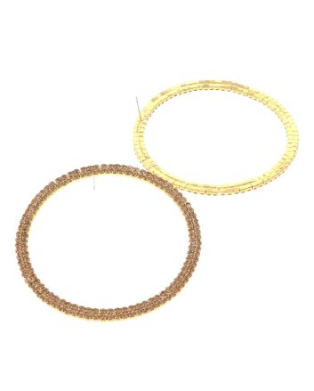 Rhinestone Hoop Earrings