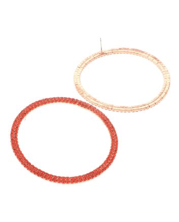 Rhinestone Hoop Earrings