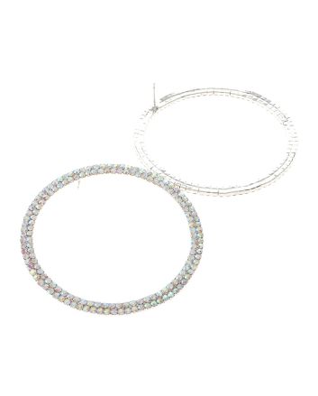 Rhinestone Hoop Earrings