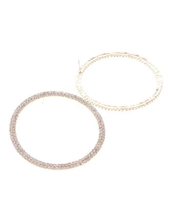 Rhinestone Hoop Earrings