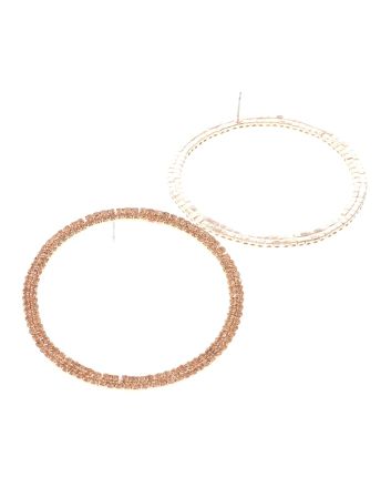 Rhinestone Hoop Earrings