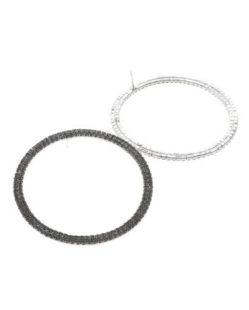 Rhinestone Hoop Earrings