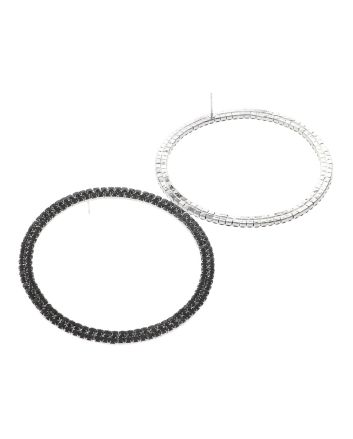 Rhinestone Hoop Earrings