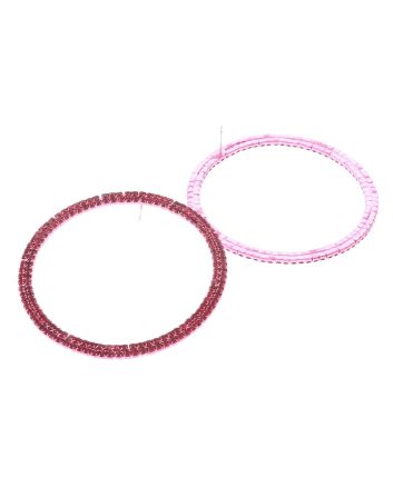 Rhinestone Hoop Earrings