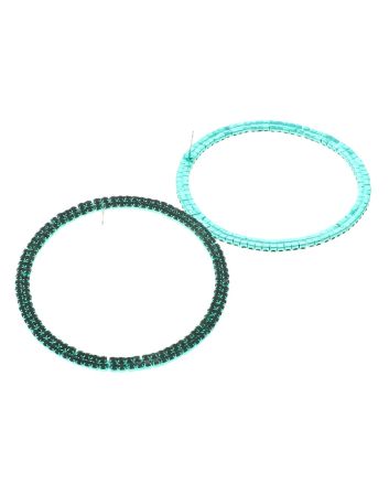 Rhinestone Hoop Earrings