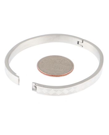Stainless Steel Fold-Over Bracelet 