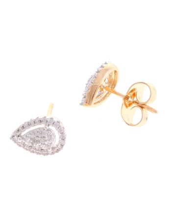 Plated CZ Post Earrings
