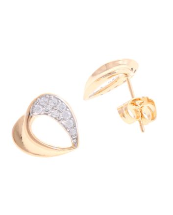 Plated CZ Post Earrings