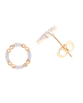 Plated CZ Post Earrings