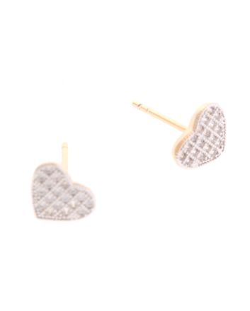 Plated CZ Post Earrings
