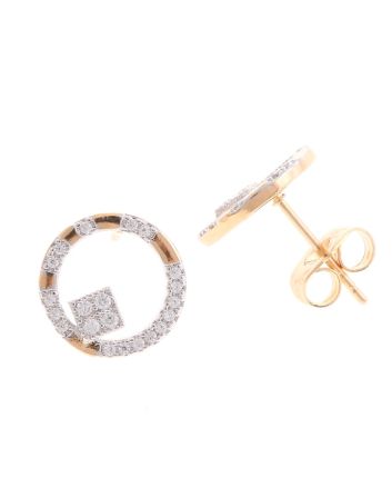 Plated CZ Post Earrings