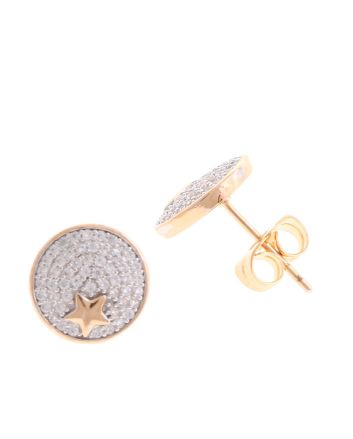 Plated CZ Post Earrings