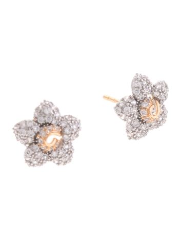 Plated CZ Post Earrings
