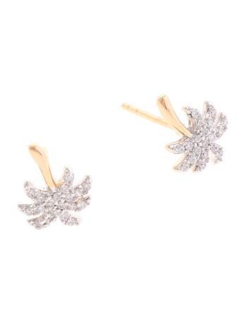 Plated CZ Post Earrings