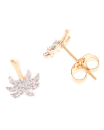 Plated CZ Post Earrings