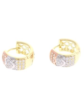 Plated CZ Hoop Earrings