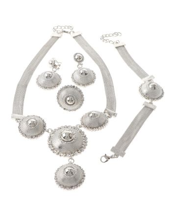 Silver Plated Necklace Set