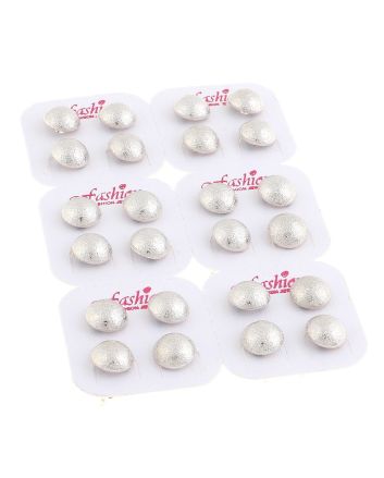 Plated Stud Earrings / 12 PC