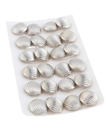 Plated Stud Earrings / 12 PC