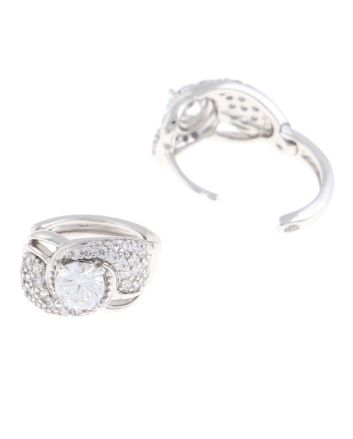 Rhodium Plated  Earrings 